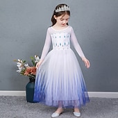 ieftine Costume pentru fete-Săptămâna Cărții 2026 Regina Zăpezii Înghețat Îngheţat Prințesă Rochii Rochie de fete cu flori Crăciun rochie de vacanță for Fete Copilului Crăciun Nuntă Invitat la nunta