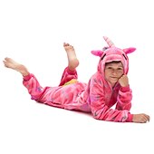 economico Costume da Animale-Pigiama Kigurumi Costume di fantasia Costume tutina Fantasia animale Unicorno Cartone animato Caldo Costume Divertente Comodo Bambini Unisex Ragazzi e Ragazze Natale Halloween Carnevale Feste