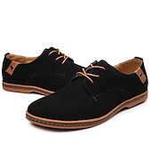 abordables Semi-formel-chaussures oxford en daim bleu marine pour hommes – chaussures habillées décontractées à lacets pour les mariages, les affaires et le quotidien