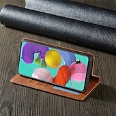 cheap Samsung Cases-Phone Case For Samsung Galaxy S24 S20 Plus S20 Ultra S20 S25 Ultra Full Body Case Leather Flip Flip Card Holder Magnetic Solid Colored PU Leather