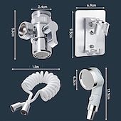 cheap Hand Shower-Wall Mounted Shower Faucet Set Bathroom Bathtub Shower Hand Held Spray Mixer Handheld Washing Basin Faucet Shower Head