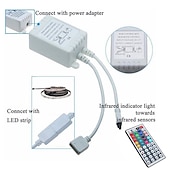 cheap Remote Control-RGB LED Strip Lights Set Dimmable 20m 65.6ft Tiktok Lights 600 LEDs 5050 SMD 10mm Remote Control RC Cuttable Linkable Suitable for Vehicles Self-adhesive Color-Changing IP44