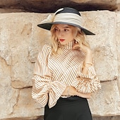 preiswerte Partyhut-Hüte Naturfaser Flachs Fischerhut Strohhut Casual Elegant Mit Schleife Kopfschmuck Kopfbedeckung