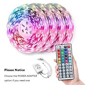 cheap Remote Control-RGB LED Strip Lights Set Dimmable 20m 65.6ft Tiktok Lights 600 LEDs 5050 SMD 10mm Remote Control RC Cuttable Linkable Suitable for Vehicles Self-adhesive Color-Changing IP44