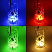 cheap Underwater Lights-12pcs Underwater Submersible LED Pool Light Waterproof with Remote Control for Bath Tub Vase Aquarium Party Wedding Decor Battery Operated