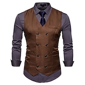 ieftine Costume pentru bărbați din anii 1920-Elegant Epocă klasické Mascaradă Γιλέκο Vestă Domn Kingsman Nași de Căsătorie Imprimare Costume de fancy Bărbați Halloween Carnaval Mascaradă Nuntă Invitat la nunta Evenimente / Petrecere Adulți Vestă