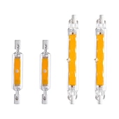 abordables Ampoules globe led-r7s led ampoule cob 78mm 3w 5w 118mm 7w 12w j78 j118 lumière crue à double extrémité paysage lumières chaud froid blanc ac 110v 220v