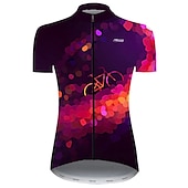 abordables Maillots de mujer-Mujer Maillot de Ciclismo A Lunares Degradado Estampado Manga Corta Bicicleta Maillot Camiseta con 3 bolsillos traseros MTB Bicicleta Montaña Ciclismo Carretera Ciclismo Secado rápido Resistente a