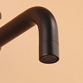 cheap Wall Mount-Bathroom Faucet Single Handle Matte Black Wall Installation One Hole Standard Spout Zinc Alloy Bathroom Faucet with Cold Water Only
