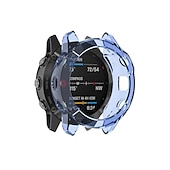 Недорогие Чехлы для умных часов-Чехол для часов Совместим с Garmin Garmin Fenix 6 / Fenix 6 Pro / Fenix 6S / Fenix 6S Pro / Fenix 6X / Fenix 6X Pro Ударопрочный чехол ТПУ Часы Крышка