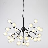 olcso Műhold-27 fényű 75 cm-es csillár led függő könnyű fém üveg sputnik festett felületek művészi földgömb 110-120v 220-240v
