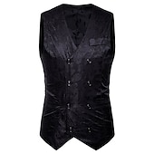 cheap Tops-Vintage Gothic Royal Style Masquerade Vest Waistcoat Plague Doctor Jacquard Jacquard Men&#039;s Christmas Halloween Carnival Event / Party Carnival of Venice Adults&#039; Vest