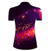 abordables Maillots de mujer-Mujer Maillot de Ciclismo A Lunares Degradado Estampado Manga Corta Bicicleta Maillot Camiseta con 3 bolsillos traseros MTB Bicicleta Montaña Ciclismo Carretera Ciclismo Secado rápido Resistente a