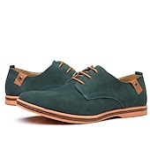 abordables Semi-formel-chaussures oxford en daim bleu marine pour hommes – chaussures habillées décontractées à lacets pour les mariages, les affaires et le quotidien