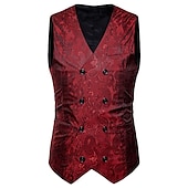 cheap Tops-Vintage Gothic Royal Style Masquerade Vest Waistcoat Plague Doctor Jacquard Jacquard Men&#039;s Christmas Halloween Carnival Event / Party Carnival of Venice Adults&#039; Vest