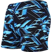 voordelige heren boxer zwembroek-Voor heren Badpak Lange zwembroeken Zwemshorts Boardshorts Zomer korte broeken Afdrukken Haai Brief 3D Ademend Sneldrogend Feestdagen Zwembad Sexy Rekken 1 5 Lage Taille Rekbaar