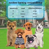 お買い得  犬用トレーニング用品-犬の訓練アンチバークデバイス調整可能な超音波犬のペットアンチバーク自動調整可能な柔軟なインストールが簡単安全プラスチック超音波ペット用