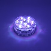 cheap Underwater Lights-Outdoor Submersible Lights Underwater Swimming Pool Lights Waterproof Remote Control 4pcs 3W RGB 5.5V Suitable for Vases Aquariums 10 LED Beads