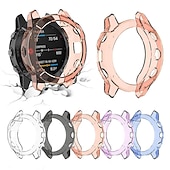 Недорогие Чехлы для умных часов-Чехол для часов Совместим с Garmin Garmin Fenix 6 / Fenix 6 Pro / Fenix 6S / Fenix 6S Pro / Fenix 6X / Fenix 6X Pro Ударопрочный чехол ТПУ Часы Крышка
