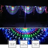 baratos Plug String Lights-Elegante festa de casamento recepção 3,5m 3 pavão malha rede led luzes de corda - guirlanda de fadas ao ar livre colorido para festa de ano novo ip65 à prova d&#039;água ac110v-230v plugue eu/us