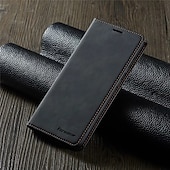 cheap Samsung Cases-Phone Case For Samsung Galaxy S24 S20 Plus S20 Ultra S20 S25 Ultra Full Body Case Leather Flip Flip Card Holder Magnetic Solid Colored PU Leather
