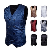 cheap Tops-Vintage Gothic Royal Style Masquerade Vest Waistcoat Plague Doctor Jacquard Jacquard Men&#039;s Christmas Halloween Carnival Event / Party Carnival of Venice Adults&#039; Vest