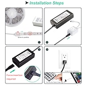 cheap Remote Control-10m 32.8ft Smart App Control Flexible Led Strip Light 5050 RGB SMD 360 LEDs Work with Alexa Google 12V 4A Adapter Kit