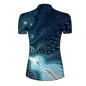 halpa Naisten vaatesarjat-Naisten Pyöräily jersey ja shortsit Lyhythihainen Maastopyöräily Maantiepyöräily Punainen Sininen Taivaan sininen Eläin Kaltevuus Käärme Pyörä Hengittävä Nopea kuivuminen Ultraviolettisäteilyn