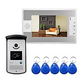 cheap Video Door Phone Systems-Wired 7 Inch Hands-free Video Doorphone with RFID Ulock Video Intercom