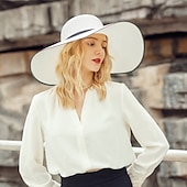 levne Party klobouky-Polyesterové klobouky s pleteným popruhem 1KS svatební  Melbourne Cup čelenka oblékněte se ohromit klobouky dostihový den šaty