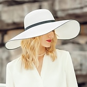 levne Party klobouky-Polyesterové klobouky s pleteným popruhem 1KS svatební  Melbourne Cup čelenka oblékněte se ohromit klobouky dostihový den šaty