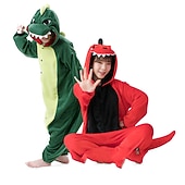 お買い得  動物のコスチューム-子供用 成人 きぐるみパジャマ 恐竜 パッチワーク ワンピースパジャマ コスプレ ために 男女兼用 少年少女 クリスマス 動物パジャマ 漫画 イベント／ホリデー コスチューム / 洗濯機で洗濯 / 手洗い / レオタード / 着ぐるみ / ハロウィーン / カーニバル