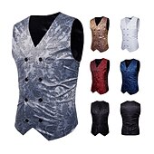 cheap Tops-Vintage Gothic Royal Style Masquerade Vest Waistcoat Plague Doctor Jacquard Jacquard Men&#039;s Christmas Halloween Carnival Event / Party Carnival of Venice Adults&#039; Vest