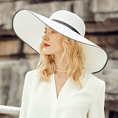 levne Party klobouky-Polyesterové klobouky s pleteným popruhem 1KS svatební  Melbourne Cup čelenka oblékněte se ohromit klobouky dostihový den šaty