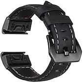 levne Pásky na hodinky Garmin-Pásek hodinek pro Garmin Fenix 7 7S 7X 6 Pro Instinct 2X Solar Forerunner 955 945 Epix Approach S62 Enduro Tactix Marq Descent G1 Quatix Pravá kůže Výměna, nahrazení Popruh Quick Fit 20 22 26 mm