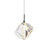 voordelige Eilandlichten-1-licht 9cm kristal mini hanglamp led metalen mini gegalvaniseerde eilandverlichting moderne eigentijdse stijl keuken eetkamer thuis bar licht 110-120v 220-240v