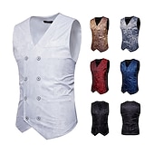 cheap Tops-Vintage Gothic Royal Style Masquerade Vest Waistcoat Plague Doctor Jacquard Jacquard Men&#039;s Christmas Halloween Carnival Event / Party Carnival of Venice Adults&#039; Vest