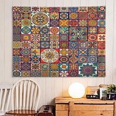 halpa Mandala Matto-mandala boheemi mosaiikki seinä tapetti taide sisustus huopa verho riippuva koti makuuhuone olohuone asuntolan sisustus boho hippi psykedeelinen kukka kukka lootus intialainen