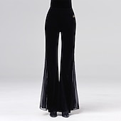 Недорогие Брюки-Латино Брюки Комбинация материалов Жен. Учебный Выступление Бархат