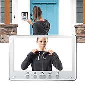cheap Video Door Phone Systems-Wired 7 Inch Wire Video Doorphone Two to Two Video Intercom with Unlock Function