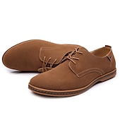abordables Semi-formel-chaussures oxford en daim bleu marine pour hommes – chaussures habillées décontractées à lacets pour les mariages, les affaires et le quotidien