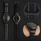 levne Pásky na hodinky Garmin-Pásek hodinek pro Garmin Fenix 7 7S 7X 6 Pro Instinct 2X Solar Forerunner 955 945 Epix Approach S62 Enduro Tactix Marq Descent G1 Quatix Pravá kůže Výměna, nahrazení Popruh Quick Fit 20 22 26 mm