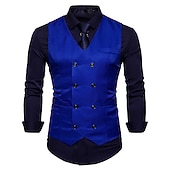 ieftine Costume pentru bărbați din anii 1920-Elegant Epocă klasické Mascaradă Γιλέκο Vestă Domn Kingsman Nași de Căsătorie Imprimare Costume de fancy Bărbați Halloween Carnaval Mascaradă Nuntă Invitat la nunta Evenimente / Petrecere Adulți Vestă