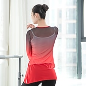 voordelige Balletkleding-ademende ballet top split dames trainingsprestaties lange mouw hoog stretch garen polyester