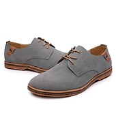 abordables Semi-formel-chaussures oxford en daim bleu marine pour hommes – chaussures habillées décontractées à lacets pour les mariages, les affaires et le quotidien