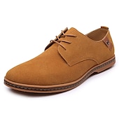 abordables Semi-formel-chaussures oxford en daim bleu marine pour hommes – chaussures habillées décontractées à lacets pour les mariages, les affaires et le quotidien