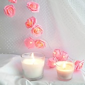 Недорогие Питание от батареек-элегантный свадебный прием вечеринка 6м 40 светодиодов розовая роза цветок светодиодные гирлянды праздничные гирлянды свадебная вечеринка украшение лампа на батарейках без батареек