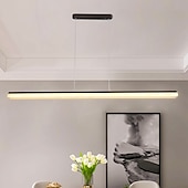 voordelige Lijnontwerp-led lineaire hanglamp modern zwart goud 100cm kantoor eetkamer kroonluchter geschilderde afwerkingen aluminium verstelbare hanglamp 110-120v 220-240v warm wit koud wit