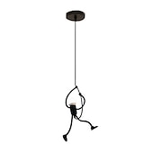 tanie Światła wysp-1-light 40cm retro blichtr wisiorek światła pojedynczy projekt amerykańska mała ironman lampa wisząca w stylu vintage dla restauracji kawiarnia biuro 40 w