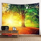 economico Arazzo della Foresta-Arazzo Da Parete Grande Stampato Con Foresta Naturale Arazzi Da Parete Bohémien Economici Da Appendere A Parete Con Mandala